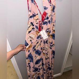 NWT Pink floral maxi dress